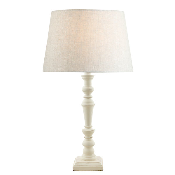 Laura Ashley Tate Wooden Table Lamp Distressed Off White Base – from Amos Lighting + Home