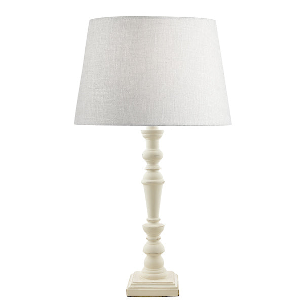 Laura Ashley Tate Wooden Table Lamp Distressed Off White Base – from Amos Lighting + Home