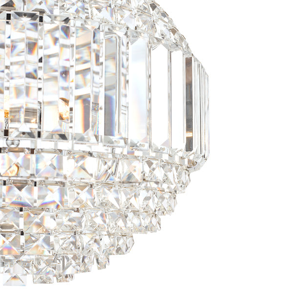 Laura Ashley Vienna 5 Light Orb Pendant Chandelier Crystal and Polished Chrome – from Amos Lighting + Home