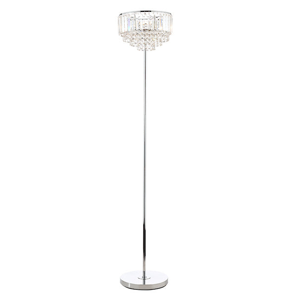Laura Ashley Vienna Floor Lamp Crystal and Polished Chrome – from Amos Lighting + Home