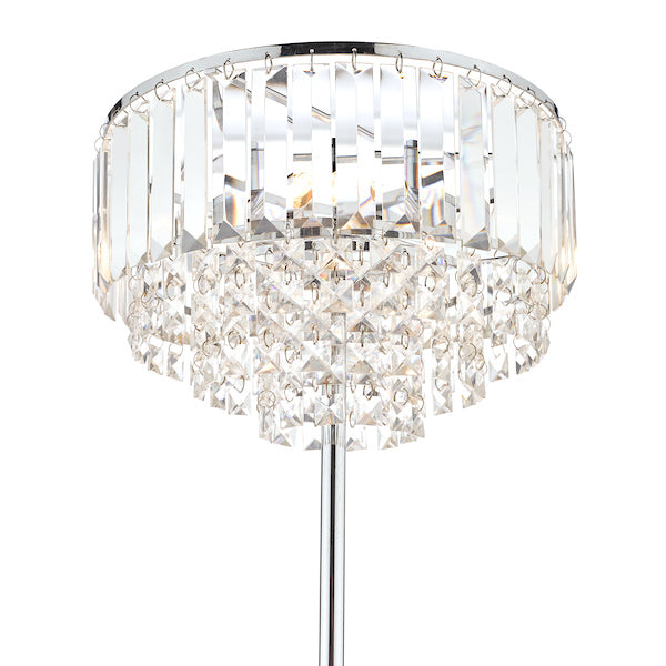 Laura Ashley Vienna Floor Lamp Crystal and Polished Chrome – from Amos Lighting + Home