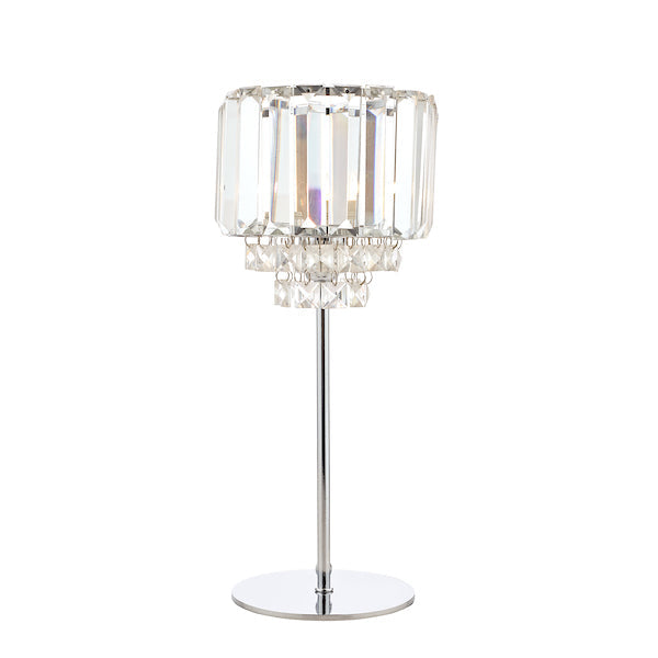 Laura Ashley Vienna Table Lamp Crystal and Polished Chrome – from Amos Lighting + Home
