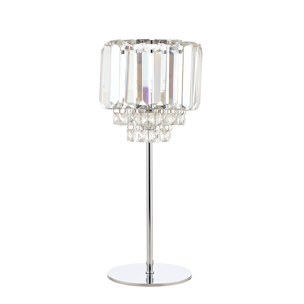 Laura Ashley Vienna Table Lamp Crystal and Polished Chrome – from Amos Lighting + Home