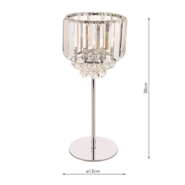 Laura Ashley Vienna Table Lamp Crystal and Polished Chrome – from Amos Lighting + Home