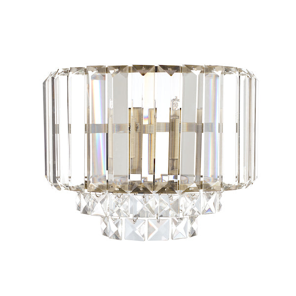 Laura Ashley Vienna Wall Light Crystal and Antique Brass – from Amos Lighting + Home