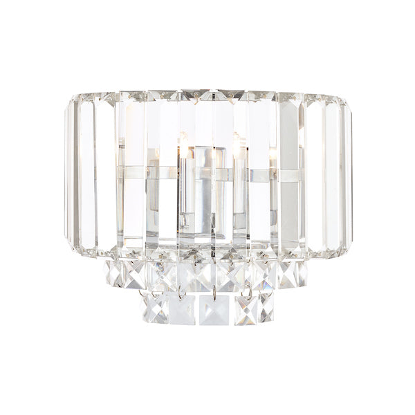 Laura Ashley Vienna Wall Light Crystal and Polished Chrome – from Amos Lighting + Home