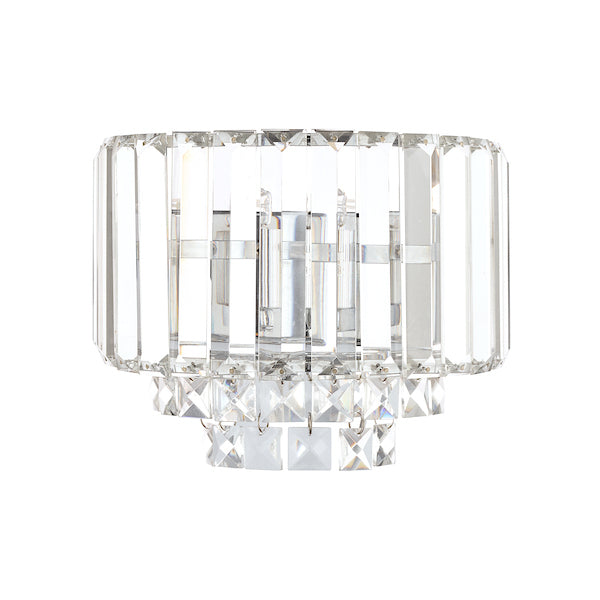 Laura Ashley Vienna Wall Light Crystal and Polished Chrome – from Amos Lighting + Home