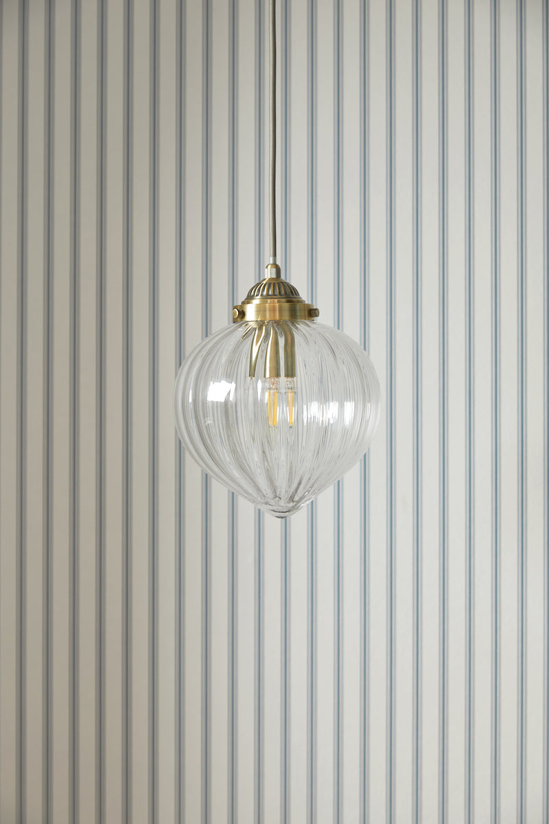 Laura Ashley Whitham Pendant Antique Brass – from Amos Lighting + Home