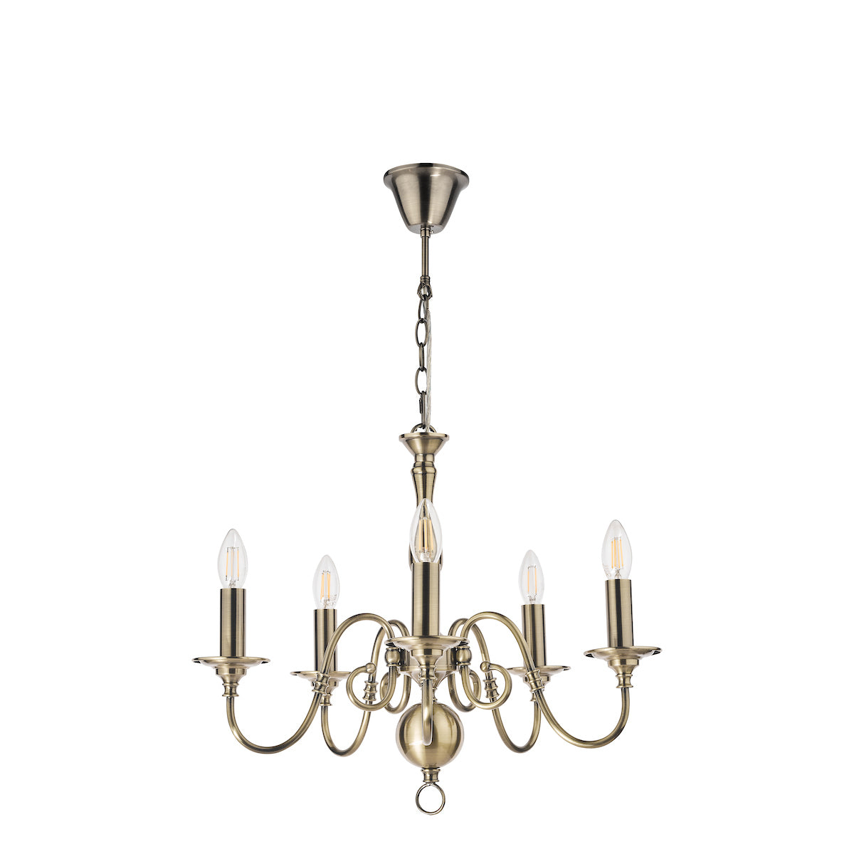 Laura Ashley Winchester 5 Light Chandelier Antique Brass – from Amos Lighting + Home