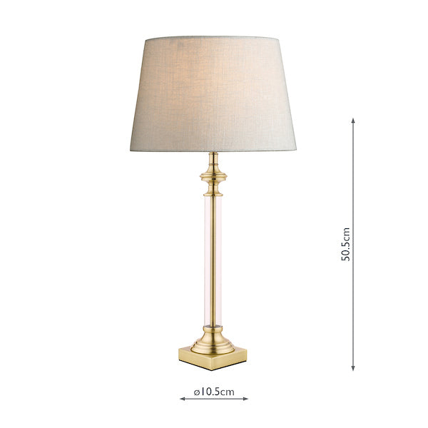 Laura Ashley Winston Glass Candlestick Table Lamp Antique Brass – from Amos Lighting + Home