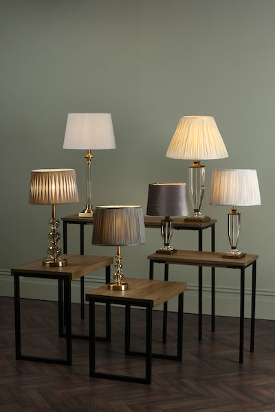 Laura Ashley Winston Glass Candlestick Table Lamp Antique Brass – from Amos Lighting + Home