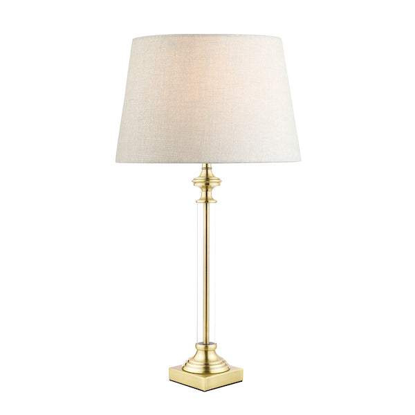 Laura Ashley Winston Glass Candlestick Table Lamp Antique Brass – from Amos Lighting + Home