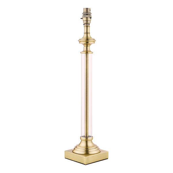 Laura Ashley Winston Glass Candlestick Table Lamp Antique Brass – from Amos Lighting + Home
