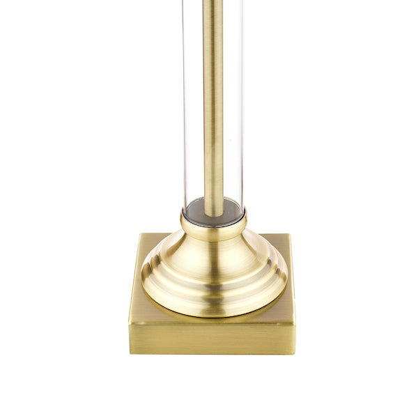 Laura Ashley Winston Glass Candlestick Table Lamp Antique Brass – from Amos Lighting + Home