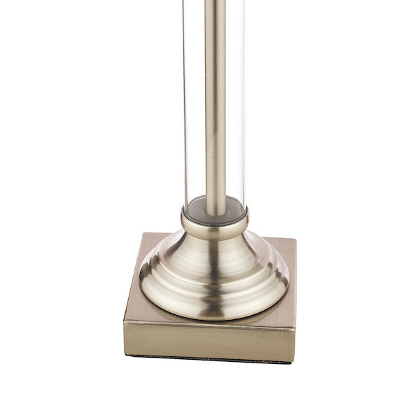 Laura Ashley Winston Glass Candlestick Table Lamp Antique Chrome – from Amos Lighting + Home
