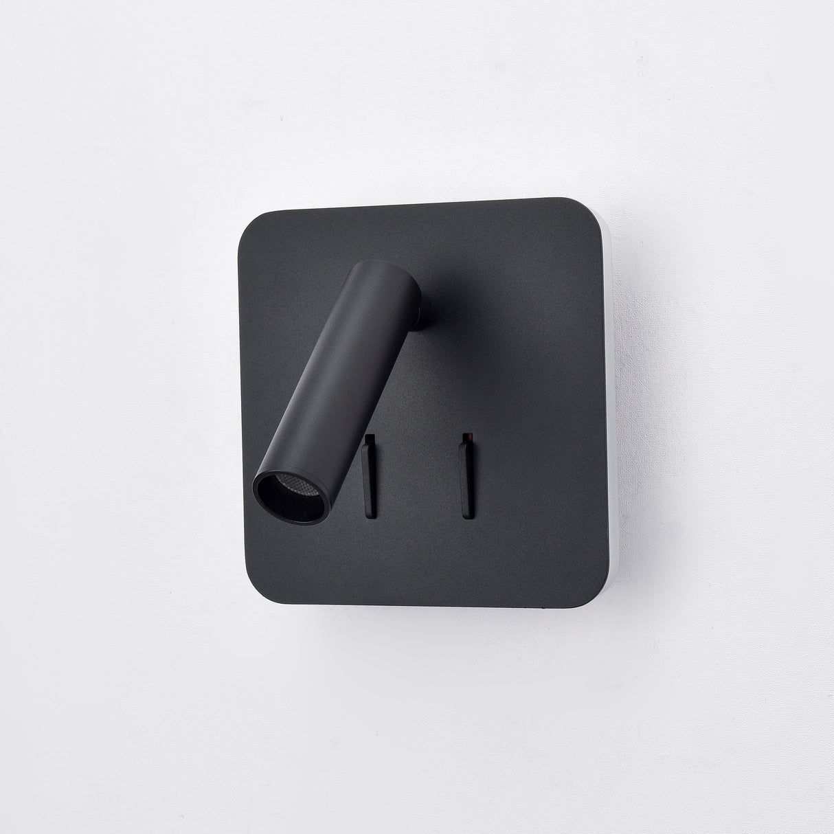 Franklite Luca Square Reading Wall Light Black