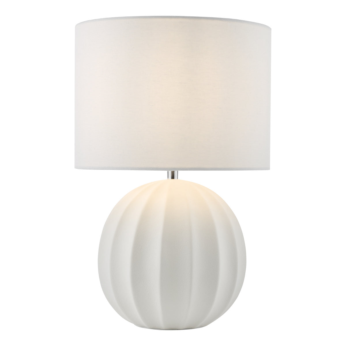 Dar Mavis Ceramic Table Lamp Cream With Shade