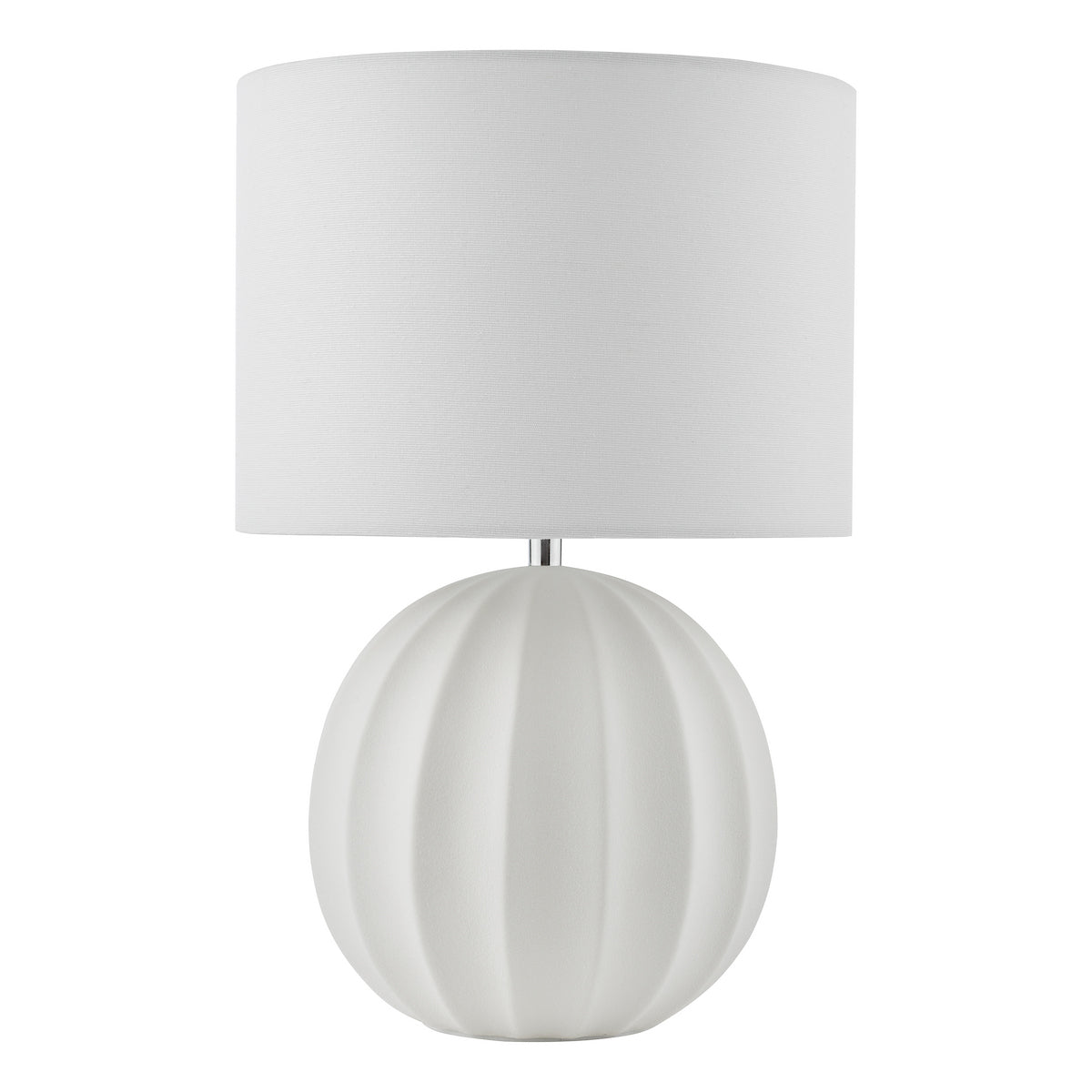 Dar Mavis Ceramic Table Lamp Cream With Shade