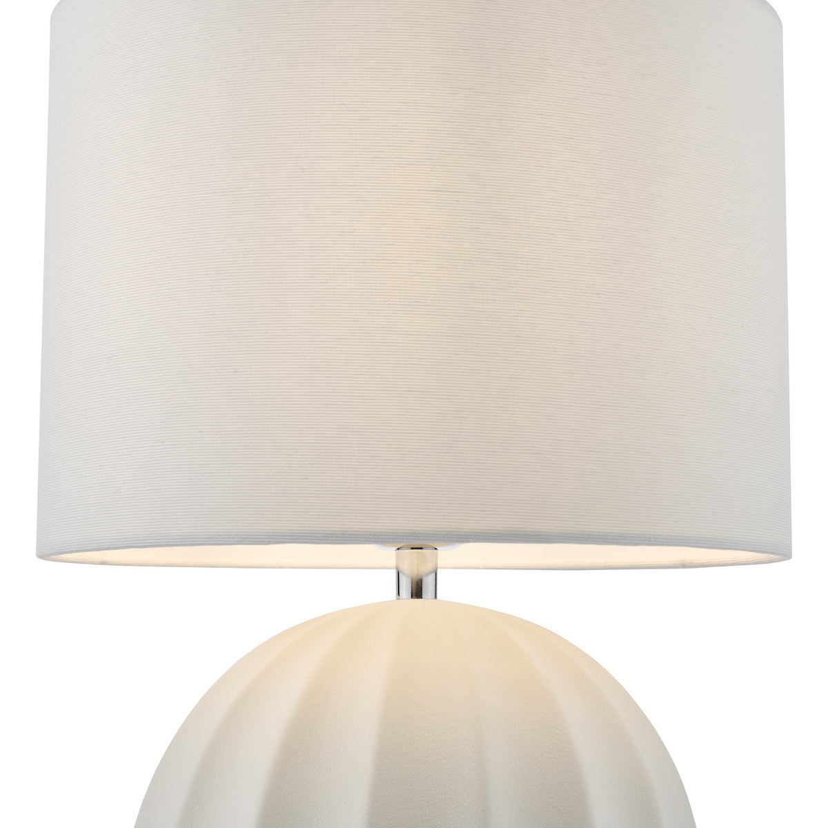 Dar Mavis Ceramic Table Lamp Cream With Shade