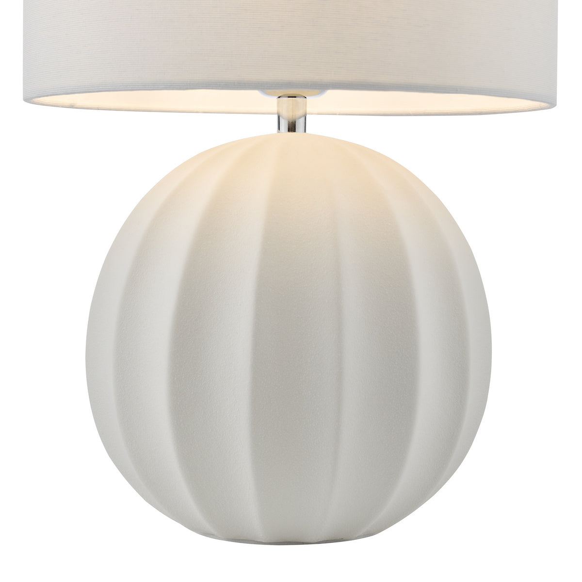 Dar Mavis Ceramic Table Lamp Cream With Shade