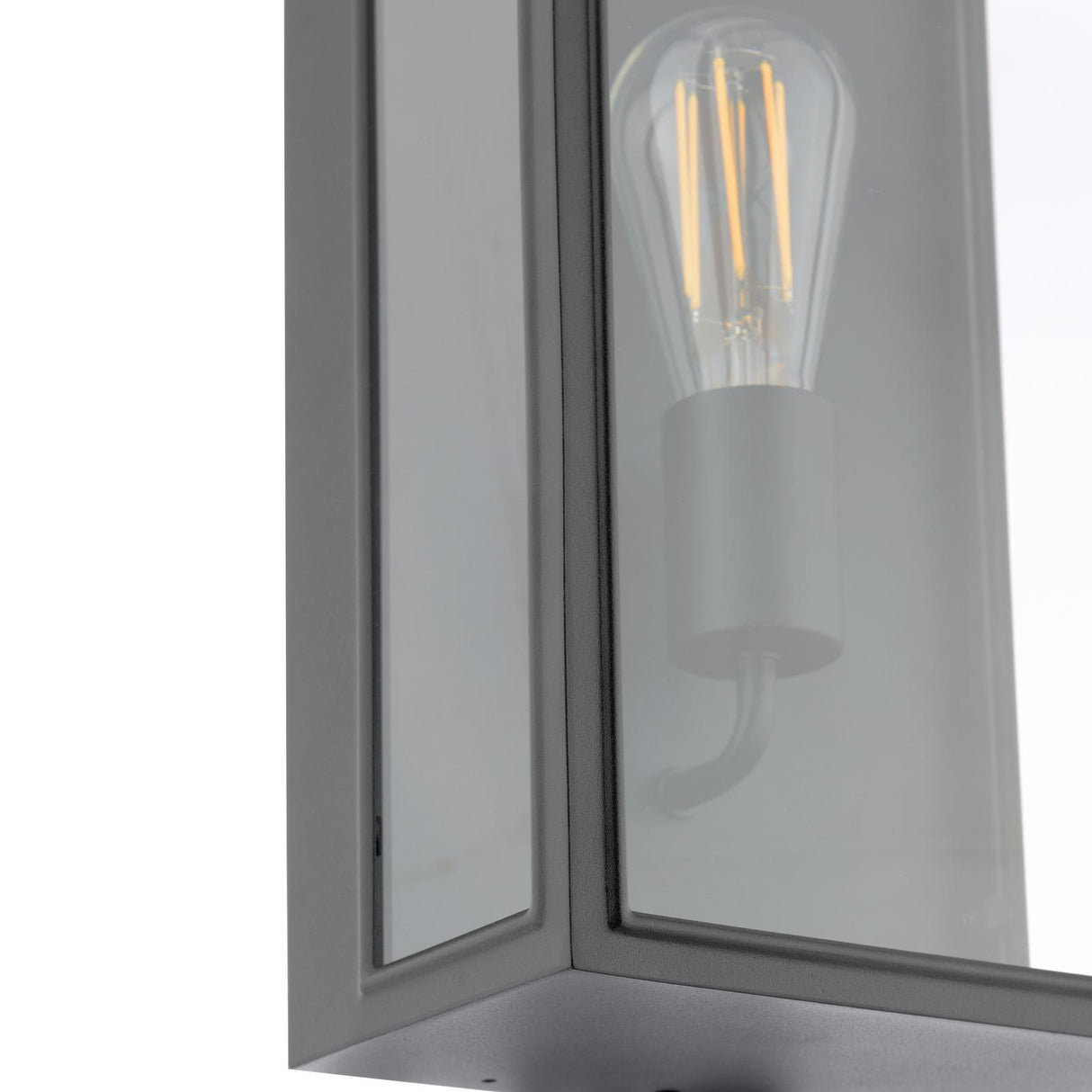 Dar Mazin Outdoor Wall Light Matt Black and Glass IP44