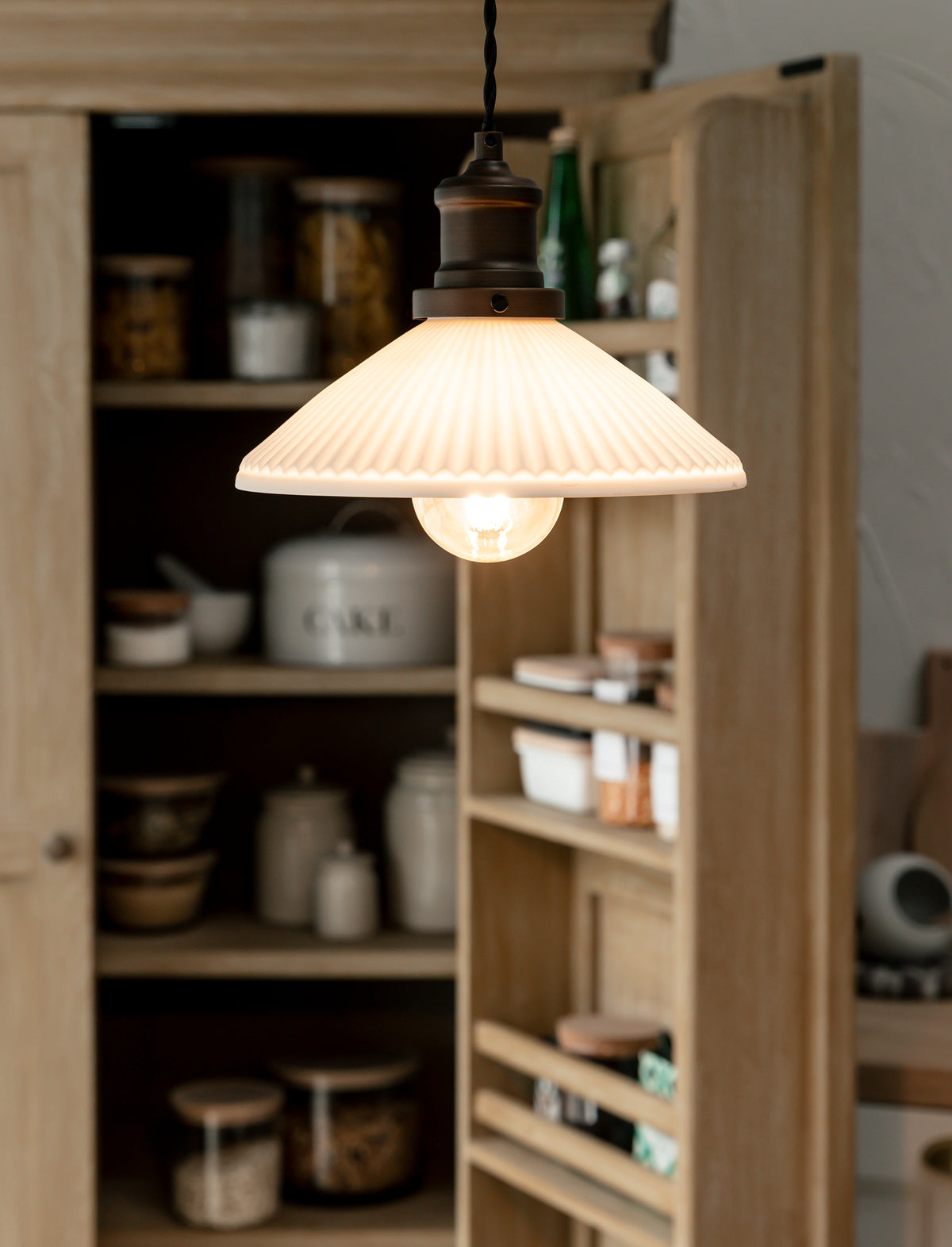 Garden Trading Beaulieu Pendant Light Fluted Cone Antique Bronze