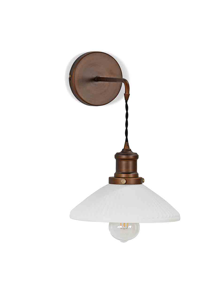 Garden Trading Beaulieu Wall Light Fluted Cone Antique Bronze