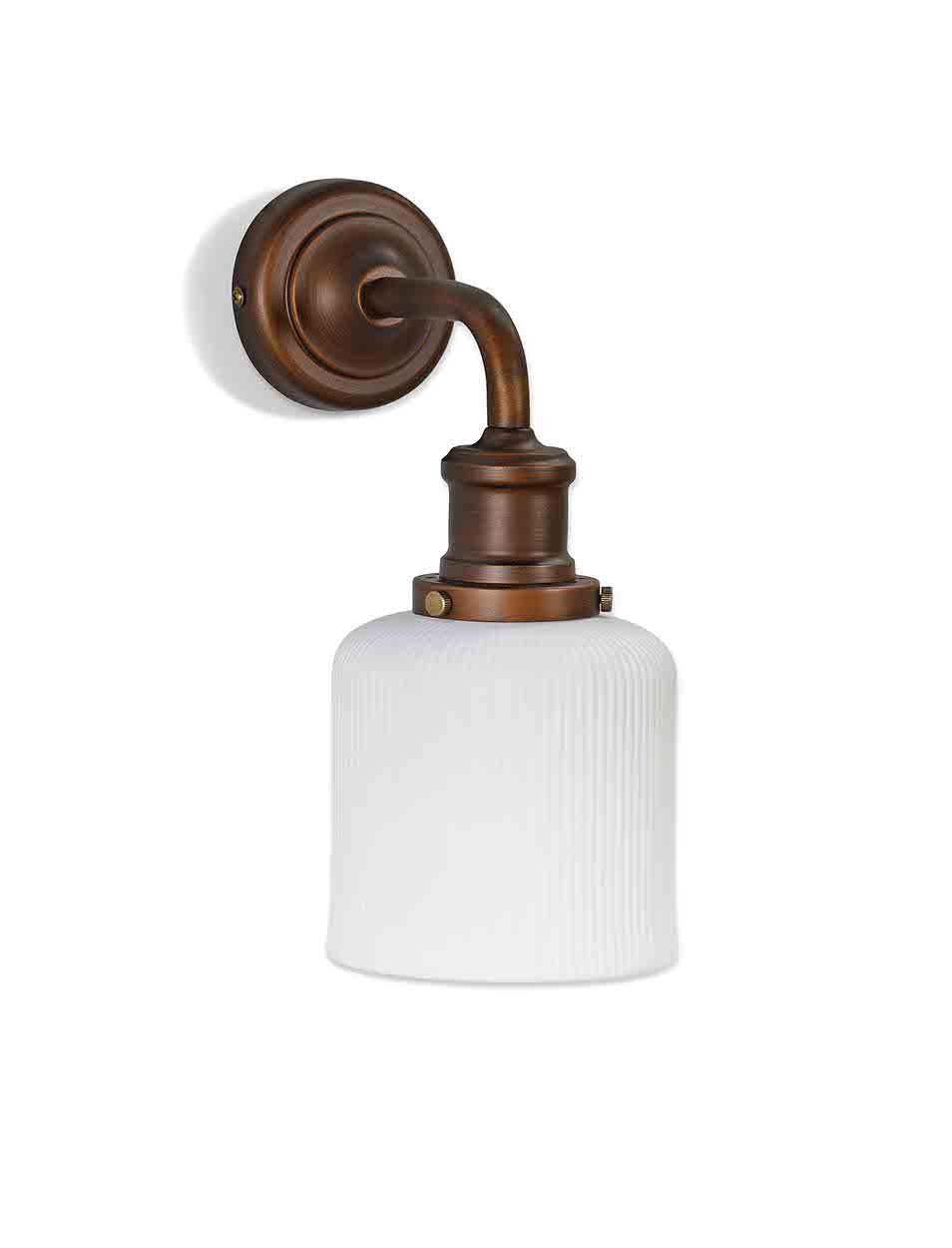 Garden Trading Beaulieu Wall Light Fluted Cylinder Antique Bronze