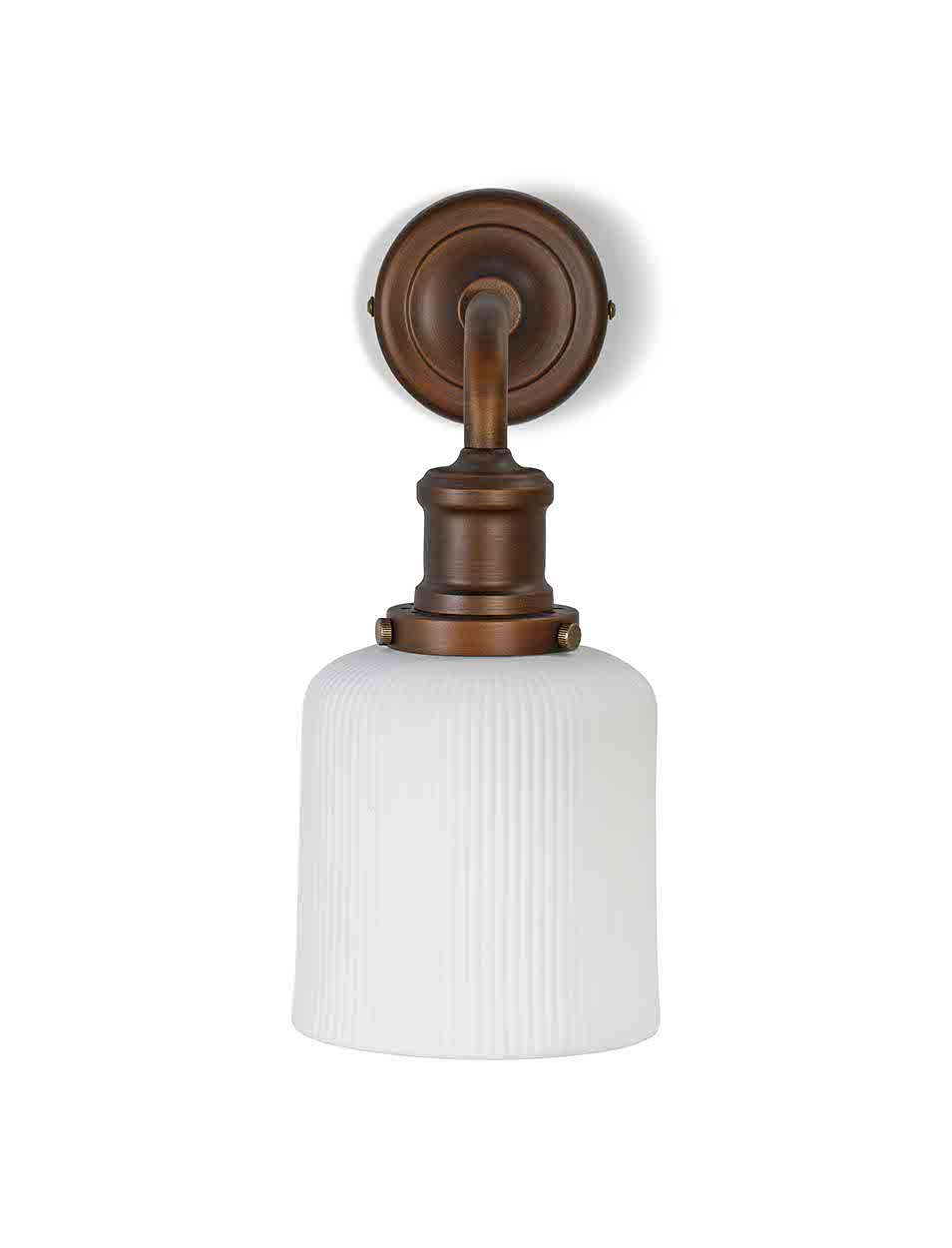 Garden Trading Beaulieu Wall Light Fluted Cylinder Antique Bronze