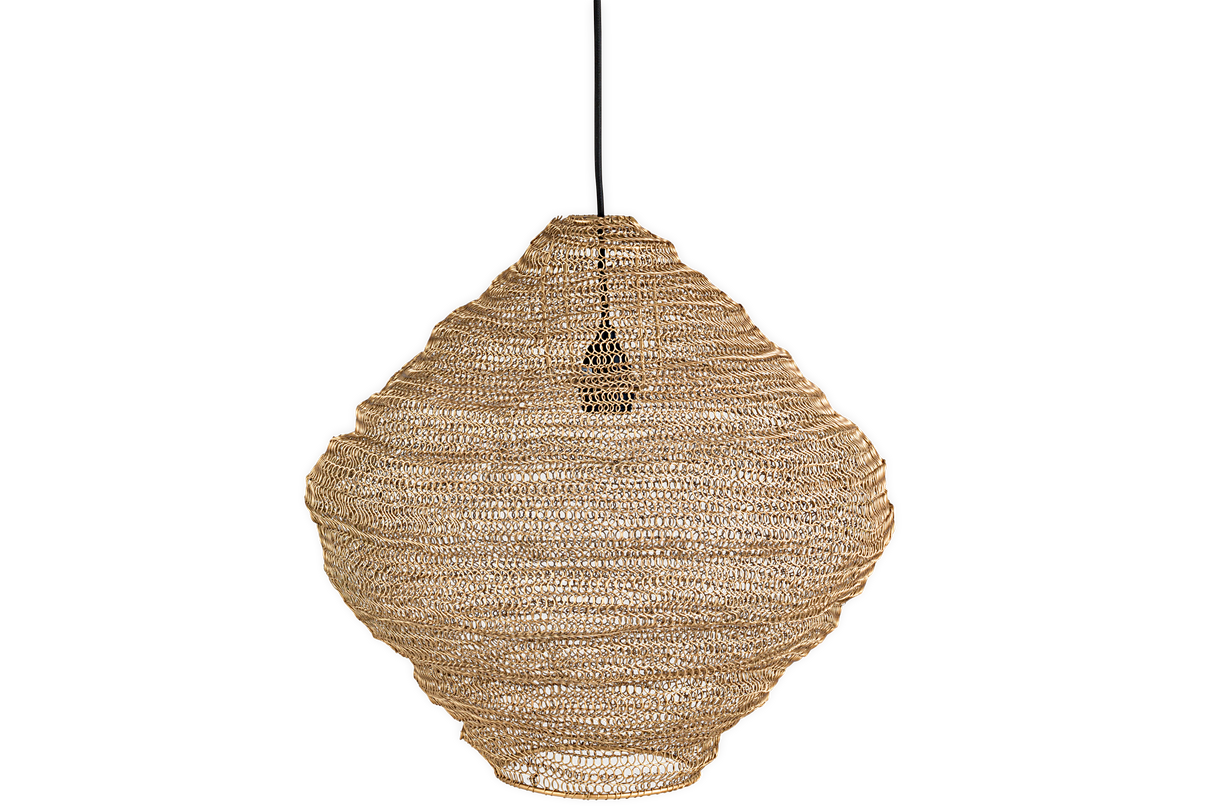Nkuku Mukuni Wire Lampshade Brass Small