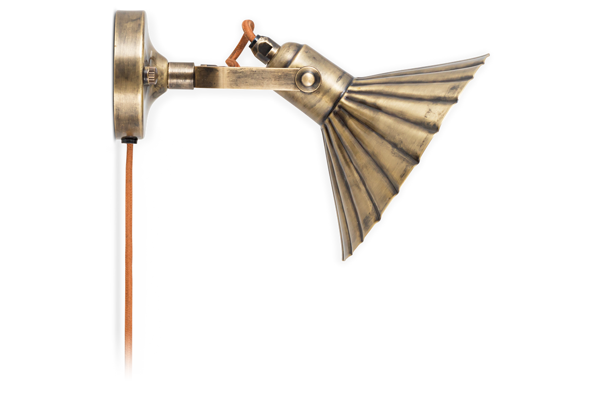 Nkuku Moti Wall Lamp Antique Brass