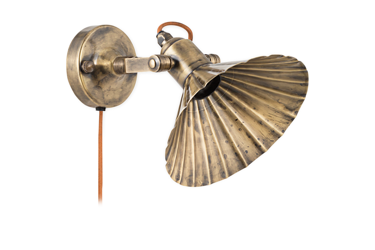 Nkuku Moti Wall Lamp Antique Brass