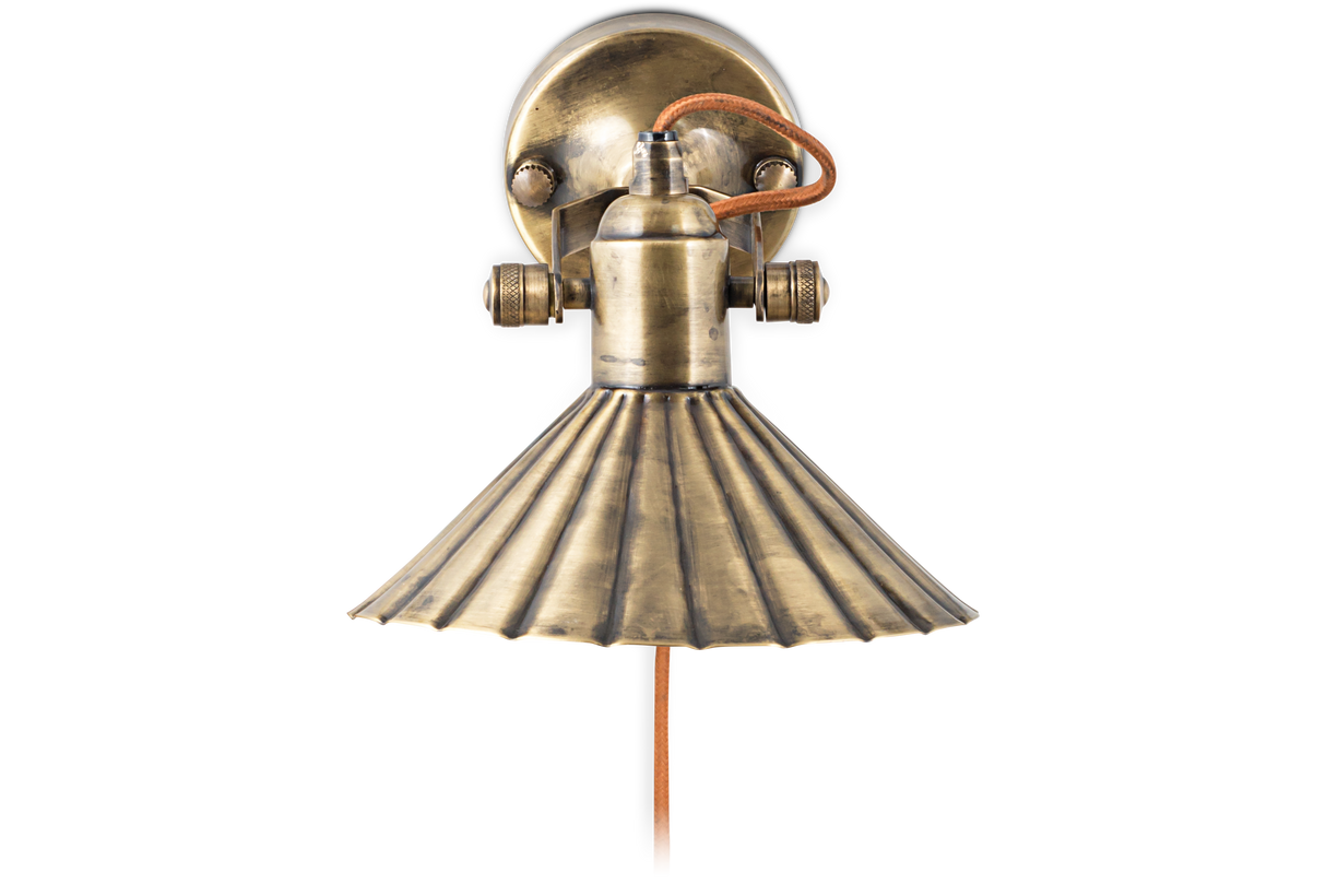 Nkuku Moti Wall Lamp Antique Brass