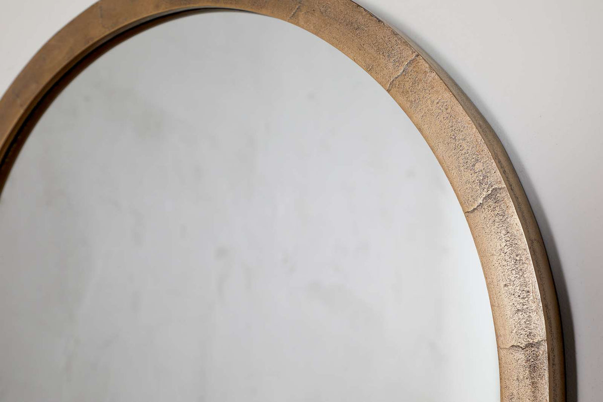 Nkuku Murwara Wall Mirror Antique Brass Large