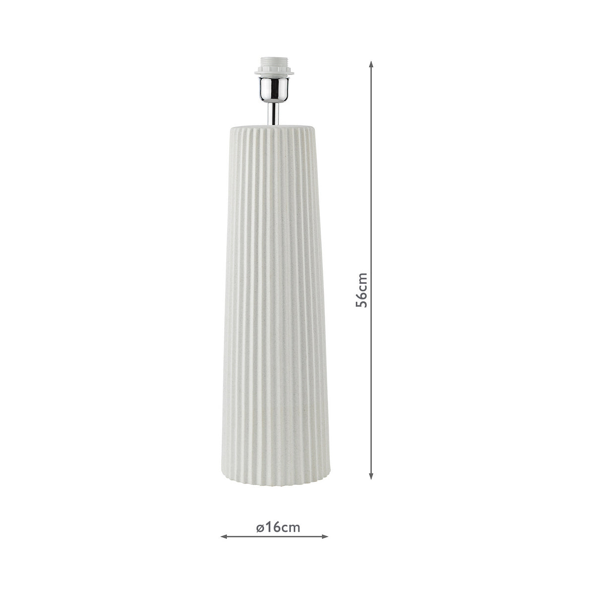 Dar Myla Ceramic Table Lamp White Base Only