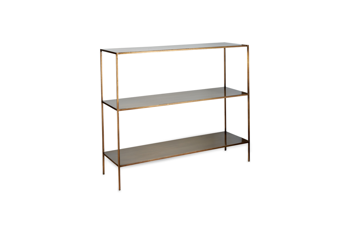 Nkuku Mahi Console Table Antique Brass