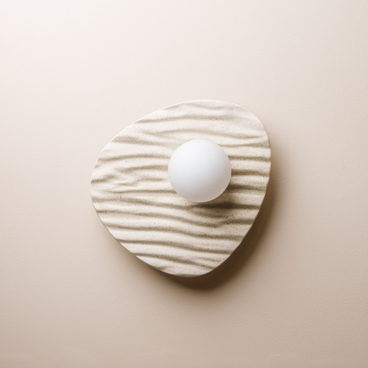 Studio Haran Towan Wall Light in Ceramic and Oak