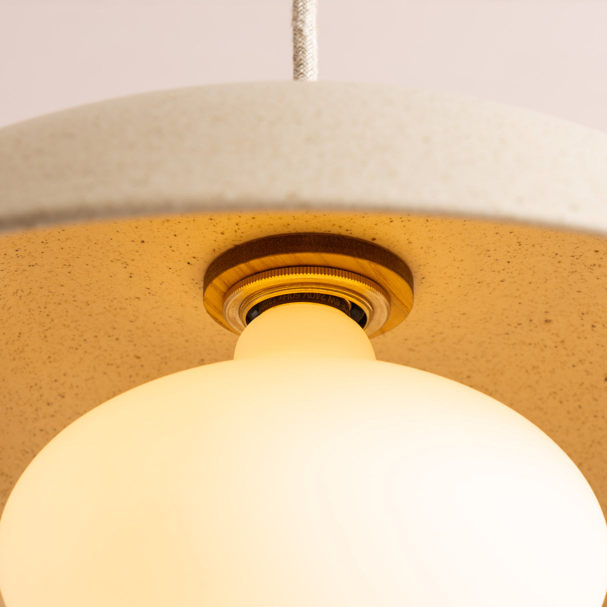 Studio Haran Dusk Pendant Light in Ceramic and Brass/Nickel