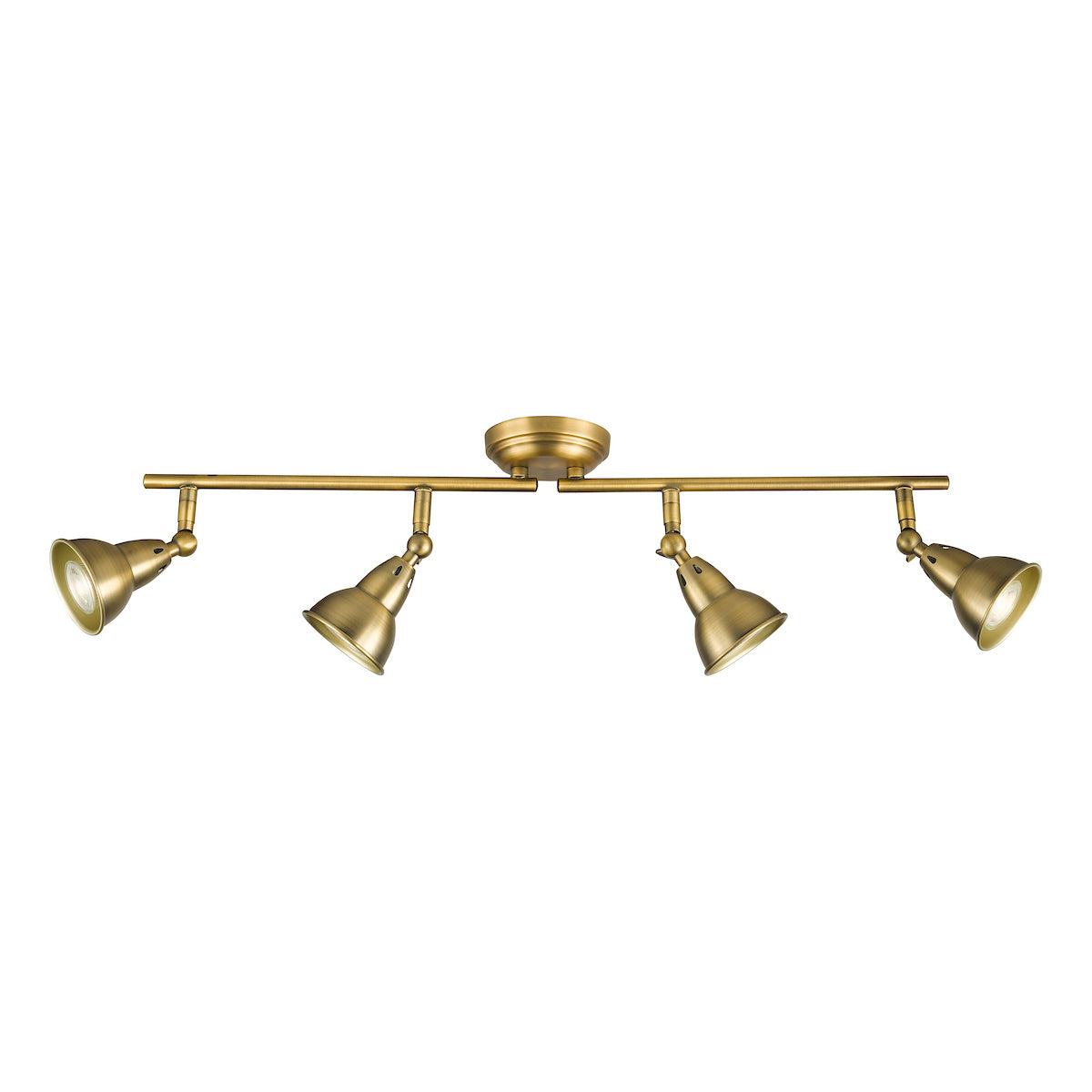 Dar Nathaniel 4 Light Bar Spotlight Aged Brass