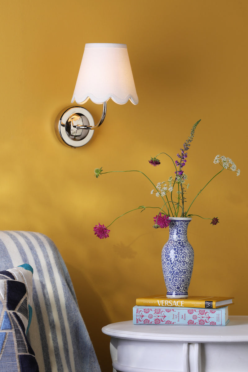 Dar Navarro LED Rechargeable Wall Light Polished Nickel Bracket Only