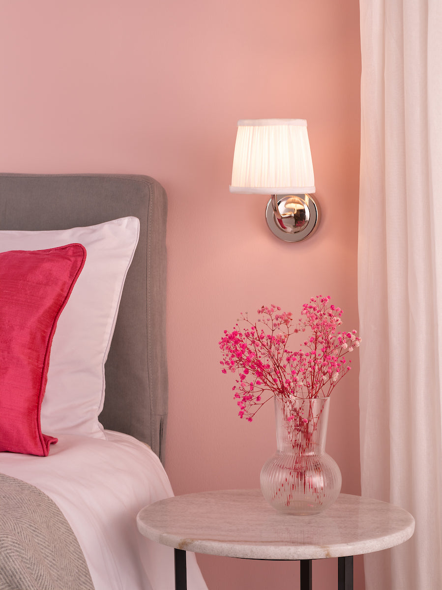 Dar Navarro LED Rechargeable Wall Light Polished Nickel Bracket Only