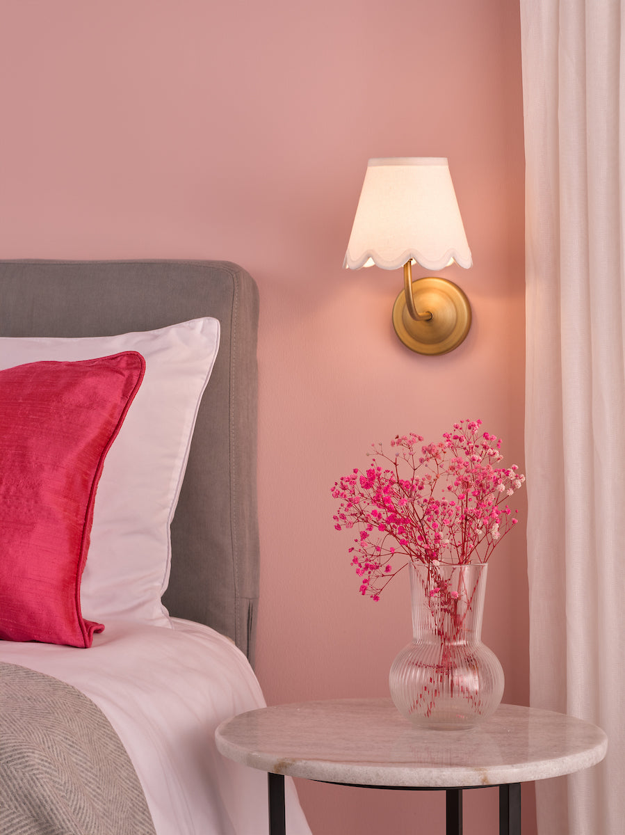 Dar Navarro LED Rechargeable Wall Light Matt Antique Brass Bracket Only