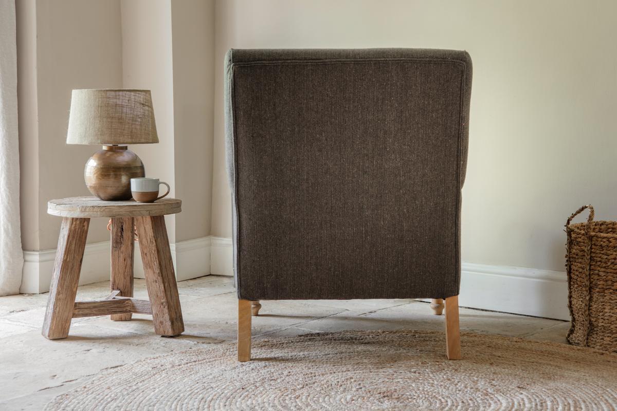Nkuku Nalla Wool Armchair Charcoal