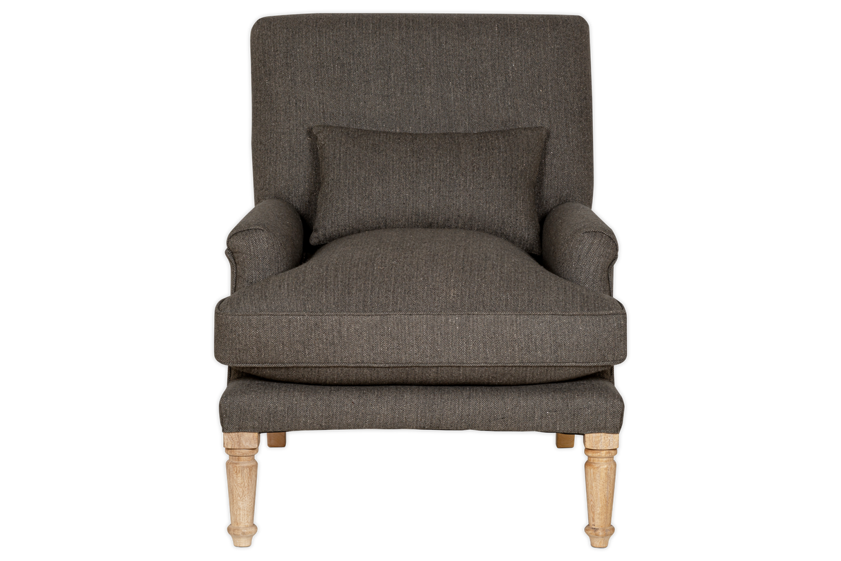 Nkuku Nalla Wool Armchair Charcoal