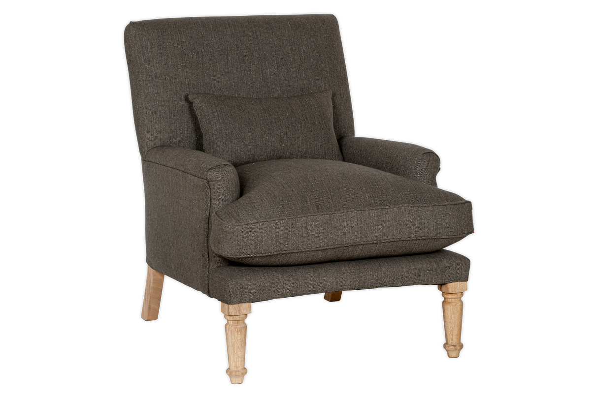 Nkuku Nalla Wool Armchair Charcoal