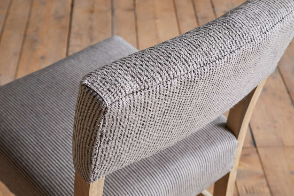 Nkuku Nadeeka Linen Upholstered Counter Chair Soft Grey