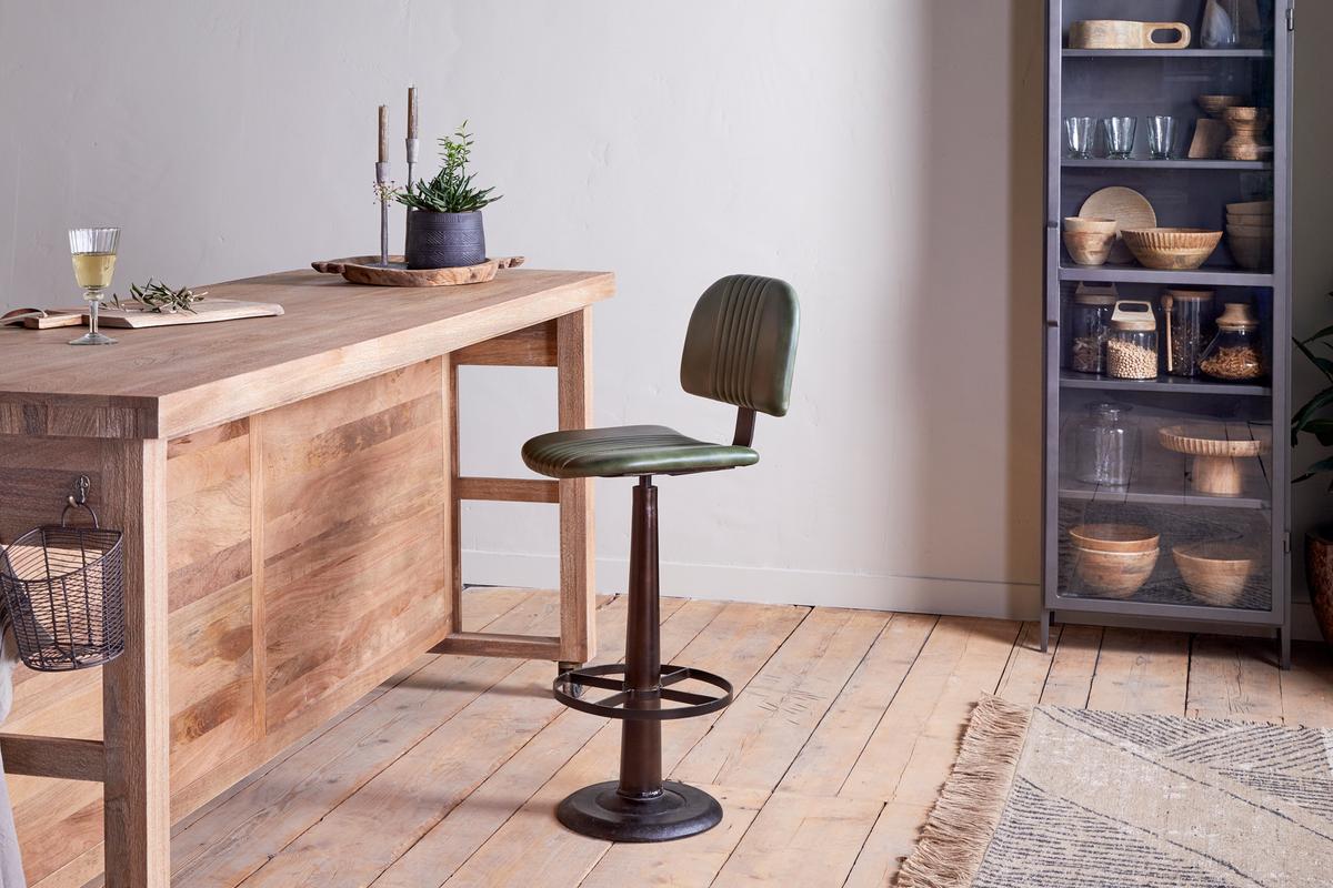 Nkuku Narwana Bar Chair Rich Green