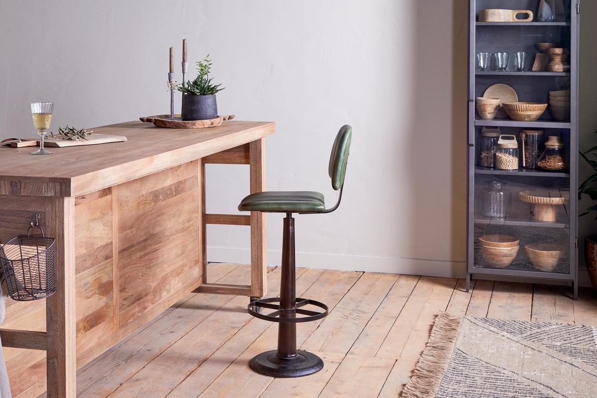 Nkuku Narwana Bar Chair Rich Green