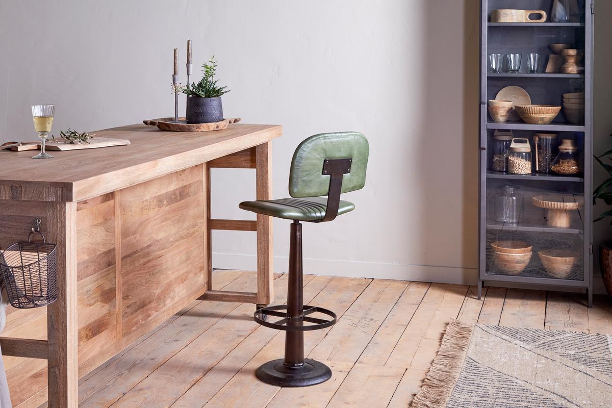 Nkuku Narwana Bar Chair Rich Green