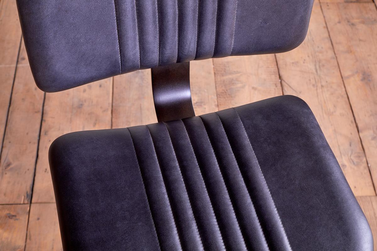 Nkuku Narwana Bar Chair Aged Black